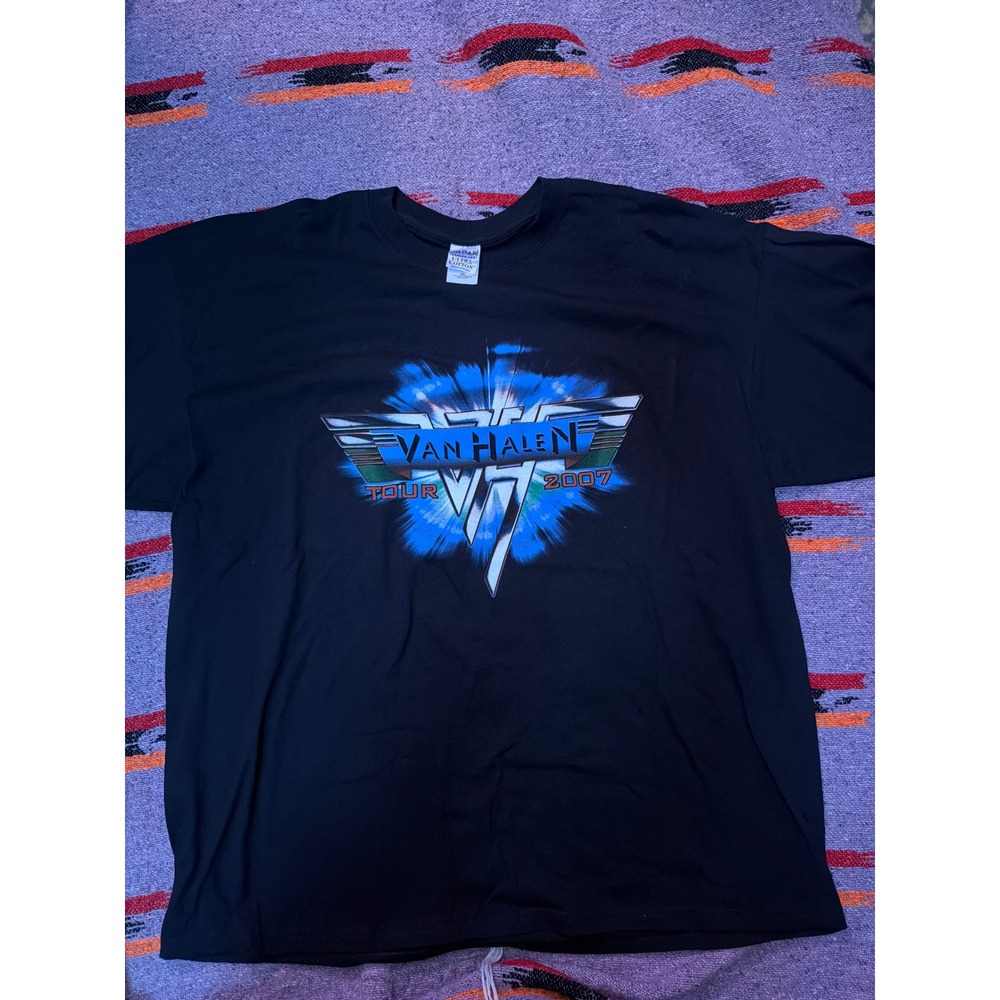 Van Halen Tour 2007 T-Shirt XXL Black David Lee Roth Eddie Wolfgang VH Graphic
